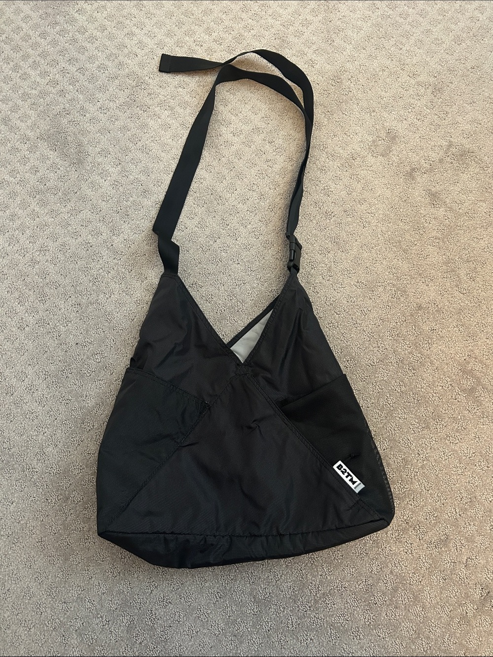 Baboon to the Moon Black Lightweight Crossbody Tote Bag Medium